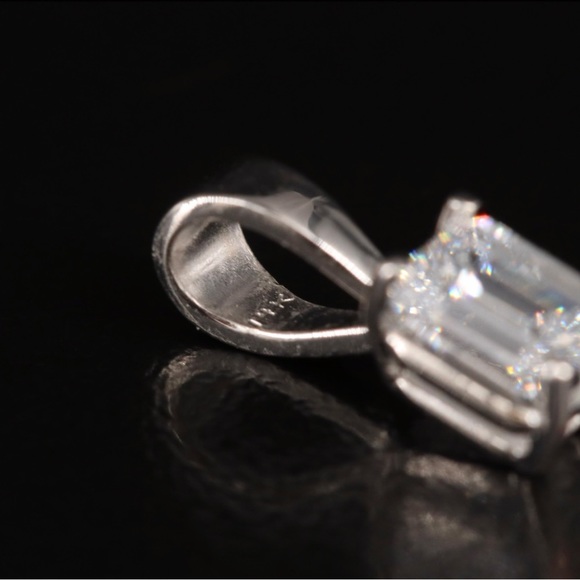 14K 0.42 CT Lab Grown Diamond Solitaire Pendant - Picture 5 of 5